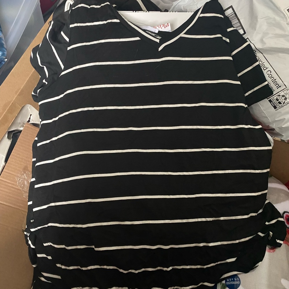 Plus size v neck shirt